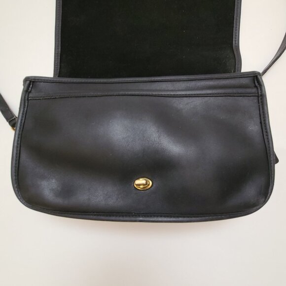 Vintage 90s Black Coach 9635 Convertible Clutch Removable Shoulder Strap - Picture 6 of 13